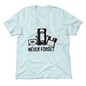 Never Forget The Old Stuff Men/Unisex T-Shirt in Heather Ice Blue color